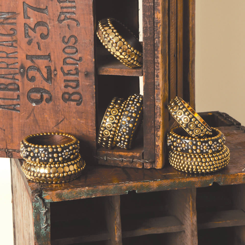 krickette by krkt Wood & Gold Bracelets