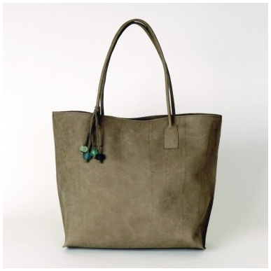 Moroccan Grey Leather Tote