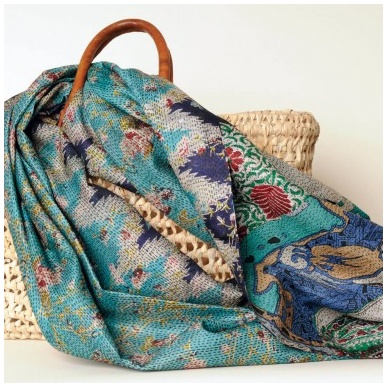 Silk Kantha Stole