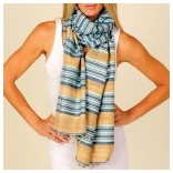 Tussar Striped Scarf