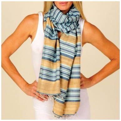 Tussar Striped Scarf