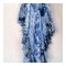 Linen & Silk Printed Scarf Blue