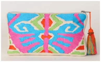 Embroidered Zip Pouch